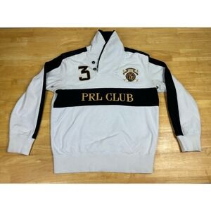 Polo By Ralph Lauren P.R.L. Club Cardigan Sweater Size L Snow Polo Challenge Cup